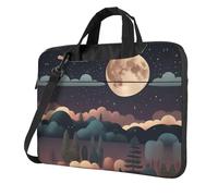 MROWYC Stylish Pink starry sky 13 inch prints laptop crossbody bag, dual-purpose business briefcase, large capacity storage