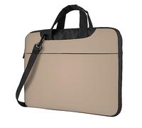 MROWYC Stylish Solid color light brown 15.6 inch prints laptop crossbody bag, dual-purpose business briefcase, large capacity storage