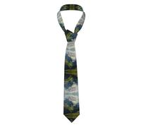 MROWYC Swiss Alps Print men's business ties, formal ties, suitable for weddings, banquets, job interviews, and office wear.