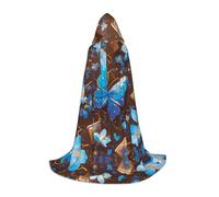 MROWYC Teen Hooded Cape Cosplay â€“ Freezing Butterfly prints S Cape Holiday Dress Up