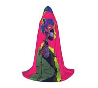 MROWYC Teen Hooded Cape Cosplay â€“ Poltergeist Ghost prints L Cape Holiday Dress Up