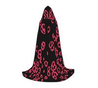 MROWYC Teen Hooded Cape Cosplay â€“ Red leopard print prints S Cape Holiday Dress Up