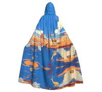 MROWYC The desert in the distance Patterned Capes - Halloween Carnival Cosplay Costumes, Capes Transform into Party Focus