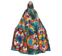 MROWYC Tropical parrot flock Print Capes - Halloween Carnival Cosplay Costumes, Capes Transform into Party Focus