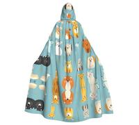 MROWYC Various cartoon animals Print Capes - Halloween Carnival Cosplay Costumes, Capes Transform into Party Focus