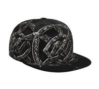 MROWYC Viking Symbols Prints Flat-Brim Baseball Cap: Outdoor Travel, Daily Commuting, Sun Protection, Breathable Sun Hat Black