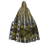 MROWYC whiteness of birch trees Print Capes - Halloween Carnival Cosplay Costumes, Capes Transform into Party Focus