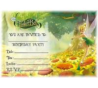 MrPurple A5 CHILDRENS PARTY INVITATIONS X 12 - TINKERBELL SUNFLOWER (WITH Envelopes)