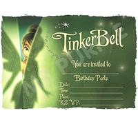 MrPurple A5 FAIRIES CHILDRENS PARTY INVITATIONS X 12 - PEEPING TINKERBELL (WITH Envelopes)