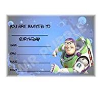 MrPurple A5,KIDS CHILDRENS PARTY INVITATIONS X 12 - TOY STORY BUZZ LIGHTYEAR LANDSCAPE DESIGN (WITHOUT Envelopes)