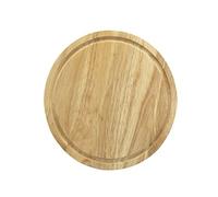 MRRIGHTPRICE 25cm Round Chopping Board Wooden Bread Veg Food Cutting Havea Wood Chopper Board,Beige