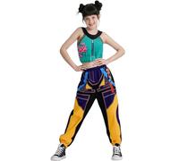 MRRTIME Rumi Costume Kpop Demon Rumi Zoey Cosplay Costume for Children, Hunter Pop Singer Rumi Zoey Idol Stage Role Play Outfits Halloween Dress Up for Women Girls (RUMI-C, 120)