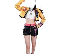 MRRTIME Rumi/Mira/Zoe Demon Hunters Costume Cosplay Jacket Shorts Suit Outfits Stage Uniform for Halloween Anime Character Fancy Dress Up Adult Full Set (RUMI-D, S)