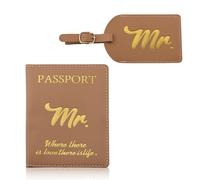 Mrs and Mr Passport Holder Covers for Women Men Wife Wifey Husband Hubby Honeymoon Gifts for Men Women Passport Book Holder, mr, S, Mr