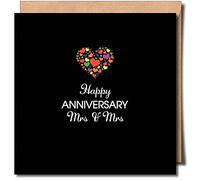 Mrs and Mrs lesbian Anniversary greeting Card - Lesbian Anniversary card - Same sex Greeting card -Gay Anniversary card - LGBTQIA+ card LGBT card - 150mm x 150mm Premium Card 300gsm