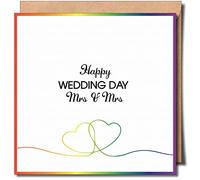 Mrs and Mrs lesbian wedding greeting Card - Lesbian Wedding greeting Card - Gay Greeting Card -Gay wedding card - LGBTQIA+ card LGBT card - 150mm x 150mm Premium Card 300gsm