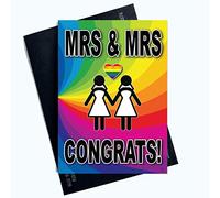 Mrs and Mrs Wedding Cards Same Sex Marriage Gay Couple Lesbian Congrats PC959