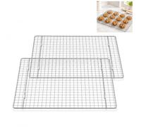 Mrs. Anderson's Baking Professional Half Sheet Baking and Cooling Rack, Heavyweight Chrome, 16.5-Inches x 11.75-Inches, Set 2