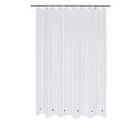 Mrs Awesome 60x72 Shower Curtain Liner with 6 Magnets Clear PEVA, 10 Hole Thick Plastic Shower Curtain for Bathroom, Waterproof, 60 x 72 inches, Clear
