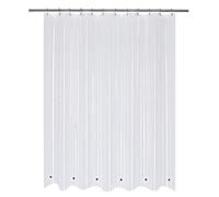 Mrs Awesome 70x70 Shower Curtain Liner with 6 Magnets PEVA 8G Thick & Heavy Duty Plastic Shower Curtain for Bathroom, Waterproof,70 x 70 inches, Clear