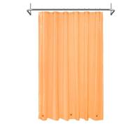 Mrs Awesome Clear Orange Shower Curtain Liner with 3 Magnets, 72x72 Premium Flexible Sturdy Plastic Shower Curtain for Bathroom Lightweight & Waterproof, Clear Orange