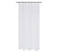 Mrs Awesome Small Stall Shower Curtain Liner 36 x 72 inch, PEVA 8G Thick & Heavy Duty, 3 Bottom Magnets, Waterproof, 36x72, Clear