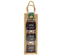 Mrs Bridges 3 Jar Luxury Chutney Collection Natural Jute Hamper Gift Bag. Gourmet Scottish Beetroot and Red Onion Chutney, Farmhouse Chutney, Chilli Jam. Present Birthday Christmas