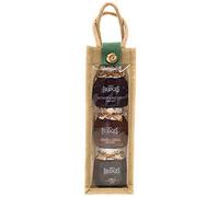 Mrs Bridges 3 Jar Luxury Chutney Collection Natural Jute Hamper Gift Bag. Gourmet Scottish Beetroot and Red Onion Chutney, Ginger and Chilli Chutney, Chilli Jam. Present Birthday Christmas
