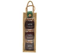 Mrs Bridges 3 Jar Luxury Chutney Collection Natural Jute Hamper Gift Bag. Gourmet Scottish Caramelised Onion & Garlic Chutney, Sun Dried Tomato & Balsamic Chutney, Chilli Jam. Present Christmas