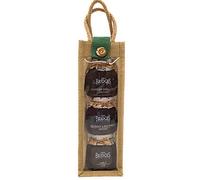 Mrs Bridges 3 Jar Luxury Chutney Collection Natural Jute Hamper Gift Bag. Gourmet Scottish Caramelised Onion & Garlic Chutney, Beetroot and Red Onion Chutney, Chilli Jam. Present Birthday Christmas