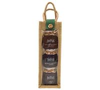 Mrs Bridges 3 Jar Luxury Chutney Collection Natural Jute Hamper Gift Bag. Gourmet Scottish Mango Chutney with Lime & Ginger , Beetroot and Red Onion Chutney, Chilli Jam. Present Birthday Christmas