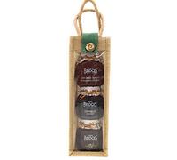 Mrs Bridges 3 Jar Luxury Chutney Collection Natural Jute Hamper Gift Bag. Gourmet Scottish Sun Dried Tomato & Balsamic Chutney, Farmhouse Chutney, Chilli Jam. Present Birthday Christmas
