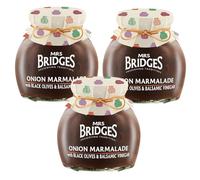 Mrs Bridges - Onion Marmalade with Black Olives & Balsamic Vinegar - 285g - Pack of 3