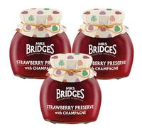 Mrs Bridges - Strawberry Preserve with Champagne - 340g - Pack of 3