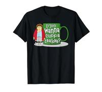 Mrs Brown's Boys D'You Wanna Cuppa Tea Love T-Shirt, Men, Black, Medium