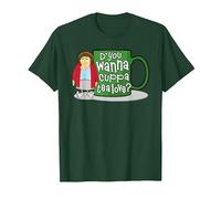 Mrs Brown's Boys D'You Wanna Cuppa Tea Love T-Shirt, Men, Dark Green, Medium
