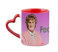 MRS Brown's Boys Feckin' Mug Light Pink Theme Personalised Custom Any Name Great Birthday Christmas Or Novelty Gift Coffee Tea Mug 11oz Heart Handle Ceramic Mug. (Red)