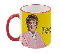 MRS Brown's Boys Feckin' Mug Yellow Theme Personalised Custom Any Name Great Birthday Christmas Or Novelty Gift Coffee Tea Mug 11oz Ceramic Rim Mug. (Red Rim)