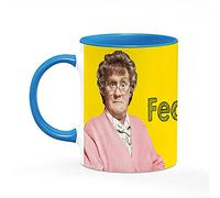 MRS Brown's Boys Feckin' Mug Yellow Theme Personalised Custom Any Name Great Birthday Christmas Or Novelty Gift Coffee Tea Mug 11oz Inside Coloured Ceramic Mug. (Blue)