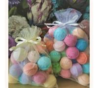 Mrs Bumblebaths Mini Bath Bombs Marbles Chill Pills Assorted Wedding Favours Organza Bag Gift Handmade Vegan