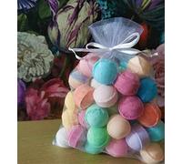 Mrs Bumblebaths Mini Bath Bombs Marbles Chill Pills Fizzies Assorted Mixed Wedding Favours Organza Bag Gift Wrapped Handmade Vegan