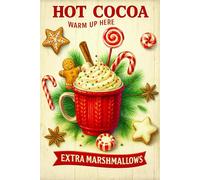 Mrs Claus Bakery - Gingerbread man sign, Christmas signage, fesitive signage, holiday signs - 1.2mm Rigid plastic for indoor/outdoor usage (200mm x 150mm) Viewing Distance within 5m.