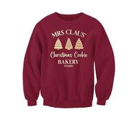 Mrs Claus Christmas Bakery Adults Christmas Jumper Printed Sweatshirt (UCJMrsClaus, UK, Alpha, M, Regular, Regular) Red