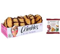Mrs Crimbles Large Chocolate Macaroons 195g (Pack of 6) + Primadeli Snack, Gluten Free Chocolate Coconut Macaroons, Soft & Moist Coconut Biscuits with Chocolate Flavoured Coating, from SuperfoodUK