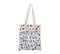 Mrs. D-oubtfire Inspired Gift Mrs. D-oubtfire Tote Bag Mrs. D-oubtfire Fans Gift Help is On The Way Dear (Way Dear Black Tote)