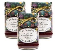 Mrs Darlingtons Cranberry Sauce with Port - Christmas Gold Tie - Pack of 3