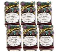 Mrs Darlingtons Cranberry Sauce with Port - Christmas Gold Tie - Pack of 6
