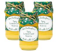 Mrs Darlingtons Tipsy Lemon Curd with Gin - Christmas Gold Tie - 320g - Pack of 3