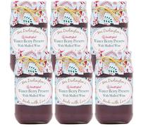 Mrs Darlingtons Winter Berry Preserve with Mulled Wine - Christmas Gold Tie - 340g - Pack of 6