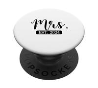Mrs. Est. 2024 Matching Couple Newlywed Married 2024 Mrs PopSockets Swappable PopGrip
